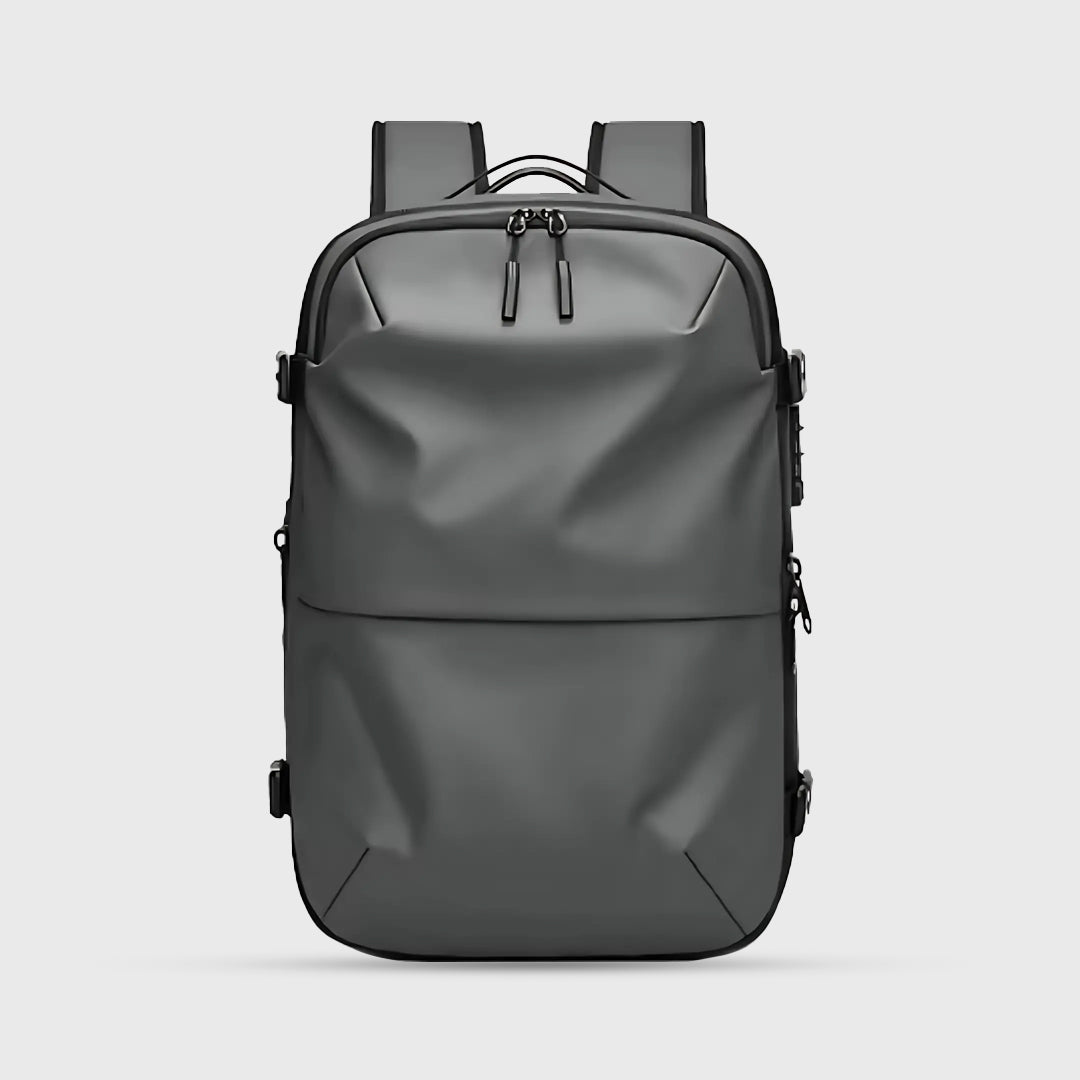 light black travel backpack 